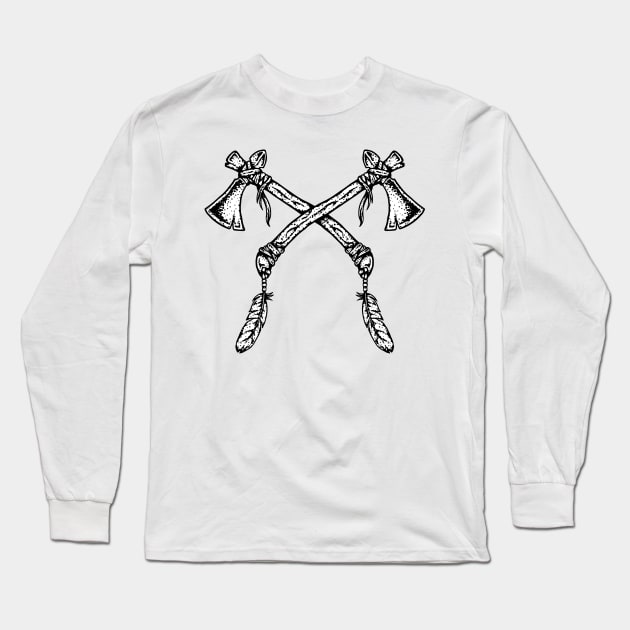 Tomahawk Long Sleeve T-Shirt by CharlieWizzard